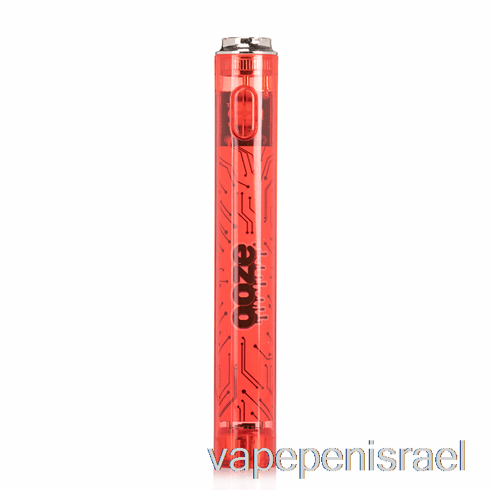 חד פעמי Vape Israel Ooze Slim 400mah ברור 510 Vape סוללת אודם אדום